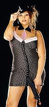 FREE SHIPPING! - Shady Lady Plus - Women's Sexy Plus Size Mobster / Gangster Costume Lingerie Outfit