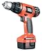 Black & Decker Cordless Drill Keyless Chuck 10mm Variable Speed 12 Volts Ref EPC12CA