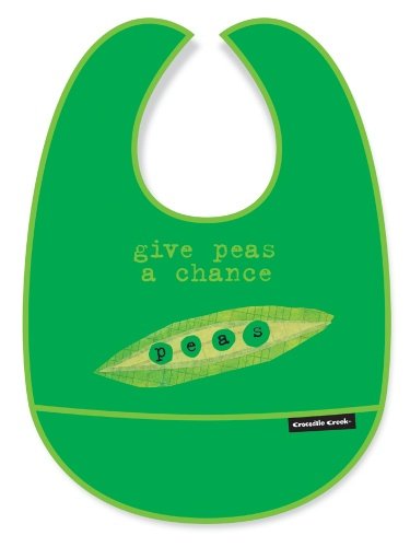 Crocodile Creek Give Peas A Chance Bib   PVC Free