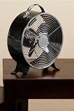 Deco Breeze Colored Retro Metal Box Fan in Black