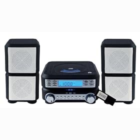 Sylvania SRCD635-BLACK HI-FI CD Micro System with Stereo AM/FM Radio and Alarm Function (Black)