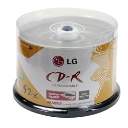 50pcs LG CD-R 52x Lightscribe Printable Disc