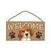 beagle4 - Beagle Wood Welcome Door Sign 5x10