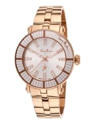 Womens Rose-Tone Bracelet Silver dial