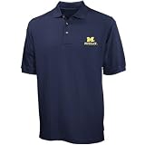 Michigan Wolverines Navy Blue Pique Polo
