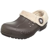crocs Unisex Blitzen Polar Fleece Clog,Espresso/Mushroom,Men's 4 M/Women's 6 M