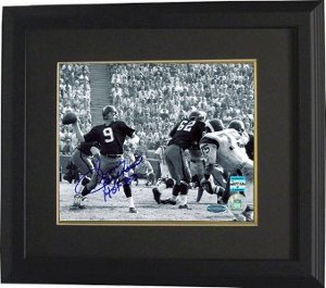 Sonny Jurgensen signed Washington Redskins B&W 16X20 Photo HOF 83 Custom Framed- Jurgensen Hologram