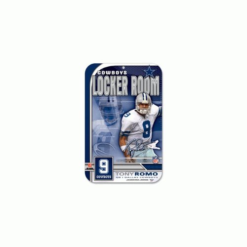 NFL Schild 27 x 42 cm - Tony Romo # Dallas Cowboys