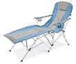 Gelert Tobago Stl Lounger (Fabric Arms) Drinks Holder