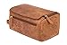 Leaderachi - 100% Genuine Real Vintage Hunter Leather Handmade Unisex Toiletry travel bag ["FANO" (BROWN)] RS.1799.00