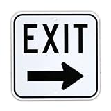 実際にアメリカで使われている道路標識や看板！【トラフィックサインボード EXIT（R） 出口は右 ロードサイン】