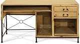 Computer Desk with Wrought Iron