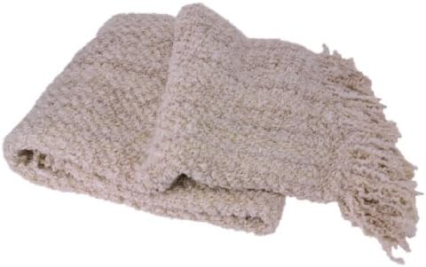 Kennebunk Home Canyon Luxurious Woven Throw, Eggshell