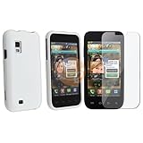 Samsung Fascinate / Galaxy S CDMA Combo Rubberized white Protective Hard Ca ....
