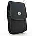 Kyocera Brigadier Kyocera E6782 (PLUS SIZE) LARGE OVERSIZE VERTICAL Heavy Duty Rugged Nylon Canvas Protective Carrying Cell Phone Case Pouch with Metal belt Clip Perfect Fits With OTTERBOX SERIES CASE/ LIFEPROOF& WATERPROOF / SHOCKPROOF - BLACK