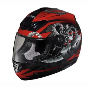 Hawk Arrowhead Full Face Helmet - Red - Medium