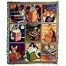 Cats with Books Tapestry Throw Blanket