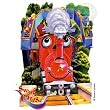 Santoro Graphics Swing Card / Greeting Card - Red Train - SC50