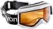 Beste Sicht mit der neuen Skibrille Schneebrille von BLACK CANYON. Die Brille hat flexible Doppelgl&auml;ser, welche nicht beschlagen und einen 100% UV Schutz. Der thermogeformte Schaumstoff garantiert einen besonders angenehmen Tragekomfort. Das Brillenband ist wasserabweisend, verstellbar und mit einem Schnellverschluss ausgestattet. Die Brille ist nat&uuml;rlich Helmtauglich und passt sich der Gesichtsform ideal an. Des Weiteren hat die Brille einen Druckausgleich, der blaue Punkt im Foto, dieser verhindert das Zusammenkleben der Doppelscheiben bei K&auml;lte und bei einer H&ouml;he &uuml;ber 1500 Meter und einen gro&szlig;en Bereich f&uuml;r den Luftaustausch. Die Brille ist gepr&uuml;ft und CE zertifiziert. Die Farbe der Scheiben ist orange, diese hellt auf, so haben Sie eine optimale Sicht bei allen Wetterbedingungen.