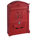 Ashford Traditional style red post box with regal crest letter box Mail box Steel