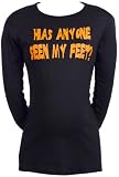 Spoilt Rotten - Has Anyone Seen My Feet? - Pregnancy Bump Maternity T-Shirt BLACK, Small, S