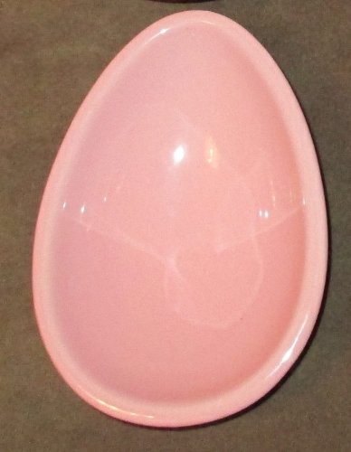 Chantal Ceramic Pink Oval Egg Baker Dish, 6.5 Inches Long