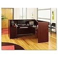 Alera - Valencia Series Reception Desk W/Counter 71W X 35-1/2D X 42-1/2H Mahogany "Product Category: Office Furniture/Desks"