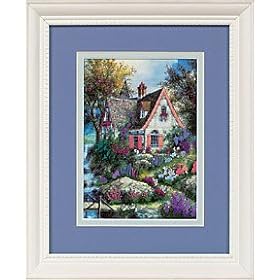 Waterfall Cottage Crewel Needlepoint Kit, Craft Kit