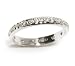 Jewelry : Engraved Filigree Platinum Wedding Band or Stacking Ring, Pave Set Full Circle with Diamonds, Ring Size 7 (T.w 0.15)