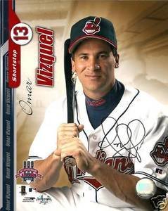 Omar Vizquel Signed Cleveland Indians Studio 8x10 Photo