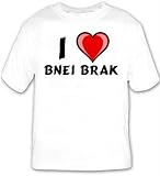 I Love Bnei Brak T-shirt Large White