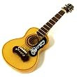 Tiny Beige Black Woodtone Classical Folk Guitar Magnet