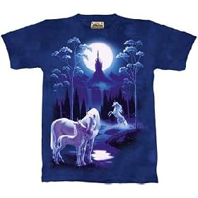Amazon.com: Kingdom of Unicorns T-shirt 100% Cotton KIDS - TEENS and ADULTS Short Sleeve Shirt: Apparel : kingdom blue castle unicorns