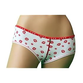 Comfy Cute Bikini Panty with Kisses and Love - Runs VERY SMALL