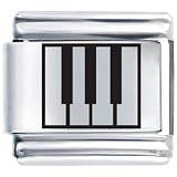 Piano Keys Musical Italian Charms Bracelet Link