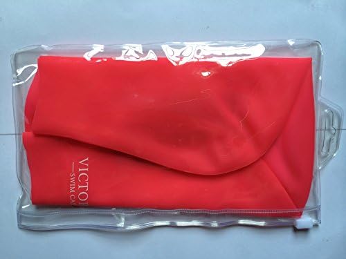 Premium Lady Silicone Swim Cap for Long Hair With Beautiful Design Highly Elastic & Large Stretch - Greater Durability Than Latex Swimming Caps - Suitable For Girls With Long Thick, or Curly Hair - The Best Swim Cap On The Market - 100% Satisfaction Or Money Back Guarantee (Rose Red)