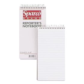 SPARCO PRODUCTS Reporter's Notebook,Gregg Ruled,70 Sheets,4x8,12 PK, White SPRG48 Sold as... by