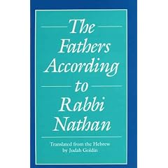 The Fathers According to Rabbi Nathan (Yale Judaica Series)