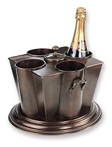 Old Dutch International 11½ Inch x 11½ Inch x 10 Inch Antique Copper 4 Bottle Wine Chiller, RM