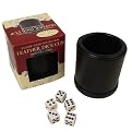 Leather Dice Cup with 5 Dice