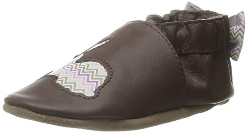 Robeez Hopping Haley Crib Shoe (Infant), Brown/Pink, 18-24 Months M US Infant