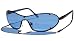 Porn Star Optics WRAPPERS DELIGHT Gunmetal Crystal Blue Sunglasses with Blue Polycarbonate Lenses
