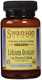 Lithium Orotate 5 mg Elemental Lithium 60 Veg Caps