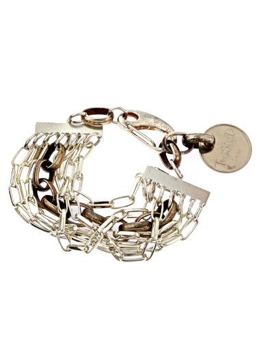 Twisted Silver Hardware Bracelet