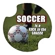 Soccer is a Kick in the Grass Carsters - Coasters for Your Car