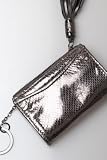 7 for all mankind - Seven For All Mankind Metallic Snake Zip Coin Purse