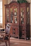 Wood And Glass Buffet And Hutch