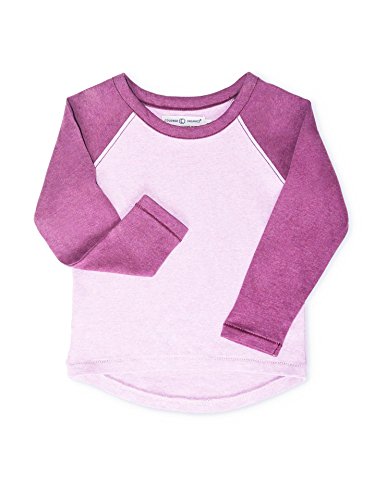 Colored Organics Toddler Girls Organic Mae Long Sleeve Crew with High-Low Hem