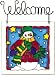 Wind Chimes Glass Art, Snow Guy Welcome