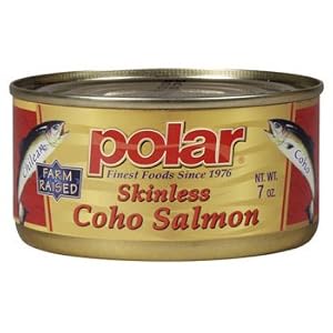 12 Pack Case of 10 oz. Skinless Coho Salmon by Polar